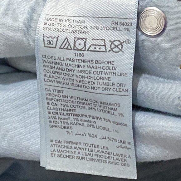 Old Navy Slouchy Straight Jeans Womens Size 18 Blue Distressed Raw Hem High Rise - Picture 6 of 6